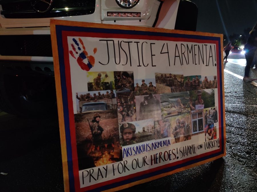 ARMENIANS PROTESTING FOR PEACE IN FRESNO 